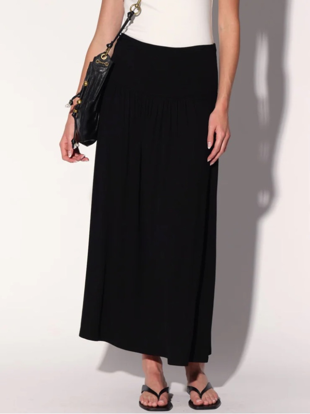 NWT $188 Walter Baker Felicity Skirt Black Ultra Soft M